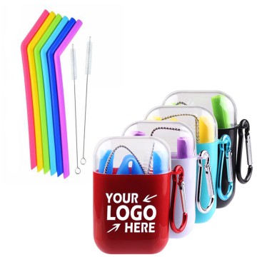 Silicone Straw With Case